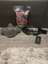 GFC védőszemüveg, Fémrácsos maszk, Kalashnikov 0.20g BB